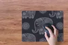 MuchoWow® Mauspad Mousepad Muster - Elefant - Blumen 40x30 Produktbild-Vorschau 4