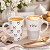 6er Set Cupid Kaffeebecher 250ml Porzellan schwarz-weiß Produktbild-Vorschau 3