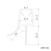 A technical drawing of a shower seal with dimensions indicated. Náhľad obrázku produktu