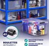 DEUBA® 4x Boîte de rangement 60L en plastique transparent Voir les images du produit 3