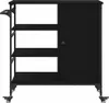 vidaXL Küchentrolley Schwarz Eichen-Optik 87,5 x 39 x 84,5 Produktbild-Vorschau 7