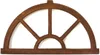 A rusty, arched window frame with spokes, resembling an antique or ruin element. Produktbild-Vorschau
