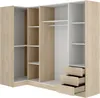 Dmora Guardaroba Grande Atena 90.5x184h cm Marrone Rovere, Anteprima dell’immagine prodotto 6