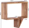A diagram showing the dimensions of a wooden wall shelf. Produktbild-Vorschau