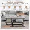 2er-Set Couchtisch, Eckiger Beistelltisch, Kaffeetisch mit Produktbild-Vorschau 10