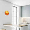 Glasuhr Wanduhr Küchenuhr Echt-Glas 30fi cm Sonne orange Produktbild-Vorschau 5