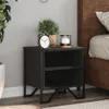 vidaXL Nachttisch Schwarz 2 Stk. 40x30x40 cm Holzwerkstoff Produktbild-Vorschau 1