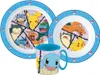 Pokemon Pikachu Kinder 3 teiliges Geschirr Set Teller und Produktbild-Vorschau 2