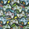 Baumwolle 100% Computerspiele auf schwarzem Hintergrund Produktbild-Vorschau 2