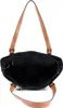 An open black tote bag with brown leather straps, shown from above. Náhled obrázku produktu