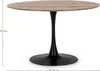 Tavolo Bloom 120 x 120 x 75 cm acciaio MDF nero marrone Anteprima dell’immagine prodotto 3