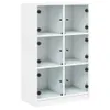 Highboard mit Türen Weiß 68x37x109 cm Holzwerkstoff Produktbild-Vorschau 1