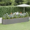Parterre surélevé Acier revêtu par poudre 368x80x68 cm Gris Voir les images du produit 1