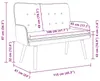 vidaXL 2-Sitzer Sofa Hellgrau 115 x 61 x 87 cm Bouclé Produktbild-Vorschau 7