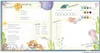 An open children's journal with a mermaid theme, featuring illustrations of sea creatures and spaces for writing personal information. Produktbild-Vorschau