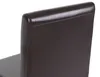 A close-up view of the back of a brown leather bar stool. Podgląd zdjęcia produktu