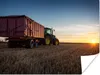 MuchoWow® Poster Traktor - Grün - Sonnenuntergang - Produktbild-Vorschau 1