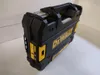 A black and yellow DeWalt tool case is shown from a slightly elevated side angle. Voir les images du produit