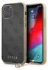 A phone case with a patterned design and a gold frame, shown next to a smartphone. Voir les images du produit