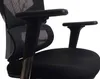 A close-up view of the armrests and seat of a black ergonomic office chair. Náhled obrázku produktu