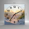 Wanduhr - Quadrat - Glasuhr - Düne Strand Meer - 30x30cm - Produktbild-Vorschau 3