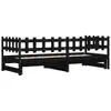 vidaXL Tagesbett Ausziehbar Schwarz 2x(90x200) cm Produktbild-Vorschau 9