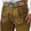 Lange Lederhose Jakob - olivbraun, 50 Produktbild-Vorschau 5