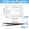 2 stabile, transparente, horizontale Kartenhalter + 2 Produktbild-Vorschau 2