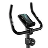 Close-up of the handlebars and phone holder of an exercise bike. Anteprima dell’immagine prodotto