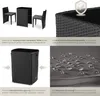 Collage of images showing a rattan furniture set, its features, and details. Náhled obrázku produktu