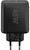 45 W USB-C PD GaN Dual-Schnellladegerät schwarz Produktbild-Vorschau 3