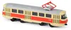 Tschechische Retro-Straßenbahn aus Metall, 16 cm Produktbild-Vorschau 1