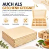 Theeënbox van natuurlijk grenenhout - theeënbox met 12 Productafbeelding-voorbeeld 10