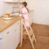 Holz Lernleiter Montessori platzsparend: Klappbare Produktbild-Vorschau 6