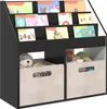 vidaXL Étagère pour enfants Noir 72,5 x 29,5 x 69 cm Voir les images du produit 3