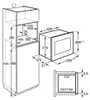 AEG 60cm Einbau-Mikrowelle / Touch-Bedienung / Grillfunktion / Display mit Uhr NMS5G251EB Maße Podgląd zdjęcia produktu