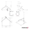PremiumX Balkonständer 50x50cm Aluminium Mast 1m Produktbild-Vorschau 5
