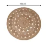 Okrągły dywanik boho 150 cm, ręcznie tkany z juty - Podgląd zdjęcia produktu 13