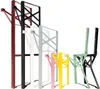 A collection of colorful, foldable metal frames for tables and benches, arranged in a line against a white background. Podgląd zdjęcia produktu