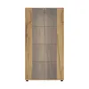 Merax vitrinekast met LED-verlichting, glazen vitrine met 2 Productafbeelding-voorbeeld 8