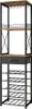 A tall, narrow wine rack with multiple shelves and a drawer, presented against a white background. Podgląd zdjęcia produktu