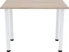 AKKE Sonoma Esstisch mit weiße beine LxBxH: 70x60x74 cm Produktbild-Vorschau 3