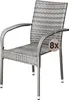 CASARIA® Lot de 8 Chaise Salle a Manger en Polyrotin Grises Voir les images du produit 1