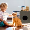 relaxdays Katzenhöhle mit Dach faltbar Produktbild-Vorschau 3