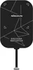 A black wireless charger with a geometric pattern and text. Náhľad obrázku produktu
