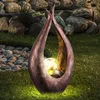 LED Solarleuchte Bronzefarben mit Glaskugel Höhe 50 cm Produktbild-Vorschau 7