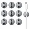 10er Set Kabelklemmen Selbstklebend Grau Kabelhalter Produktbild-Vorschau 1