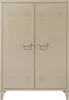 A front view of a beige metal cabinet with two doors. Anteprima dell’immagine prodotto