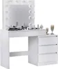 Schminktisch Mit Spiegel Mit Beleuchtung 12X Led Hocker Produktbild-Vorschau 4
