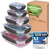 Pojemniki do przechowywania żywności Viwares z pokrywką – Podgląd zdjęcia produktu 1